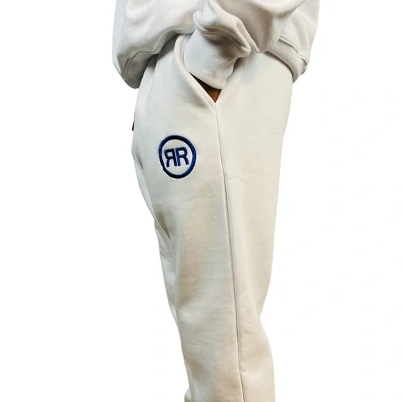 White and Blue Cotton Fleece 2pc Set.ALL REASONABLE OFFERS ACCEPTED!